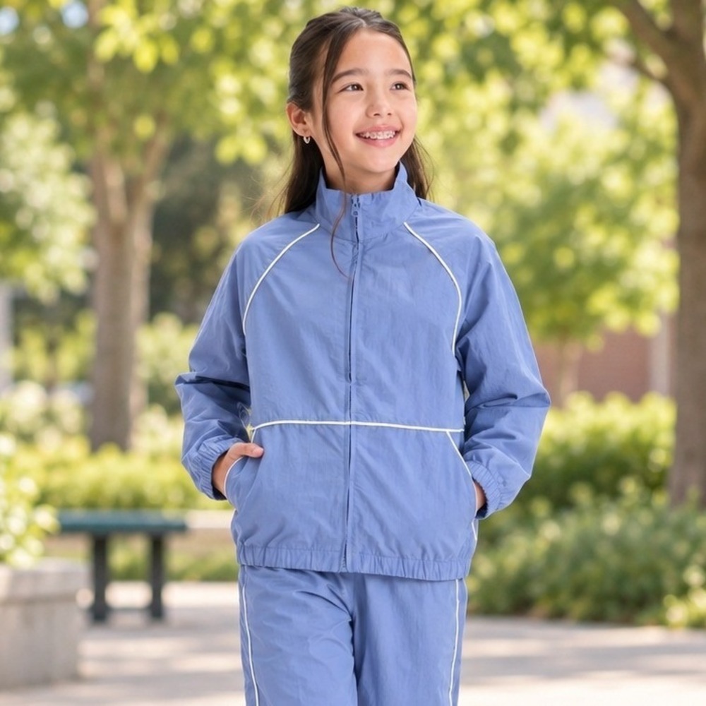 195 Girls' Windbreaker Zip-up Jacket (Girls 10/12) NWT